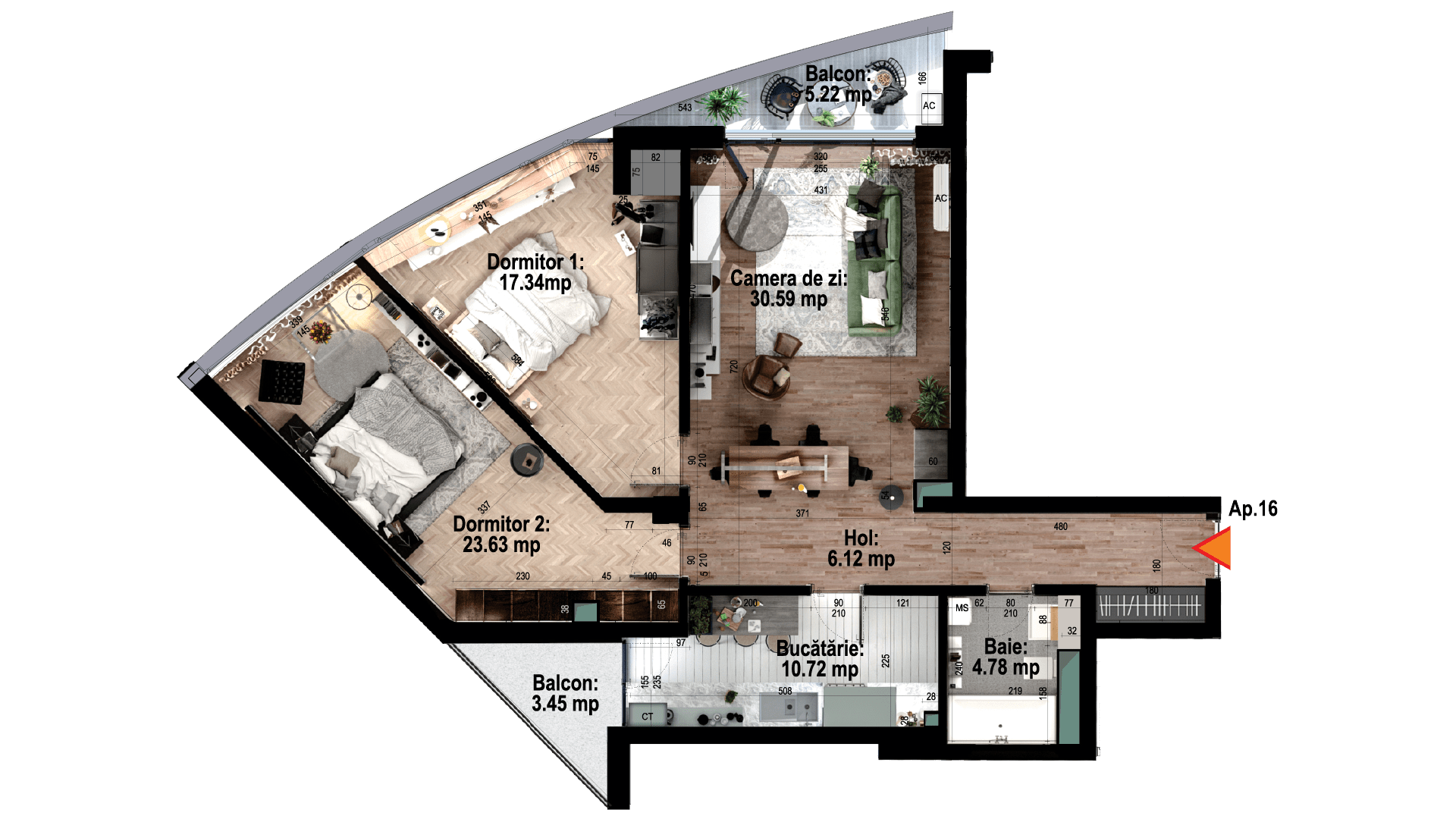 Apartament tip 16